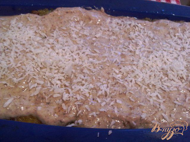 Фото приготовление рецепта: Ореховый кекс с тыквенной начинокй шаг №11
