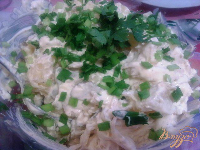 Фото приготовление рецепта: Картофельный салат с яблоком шаг №10
