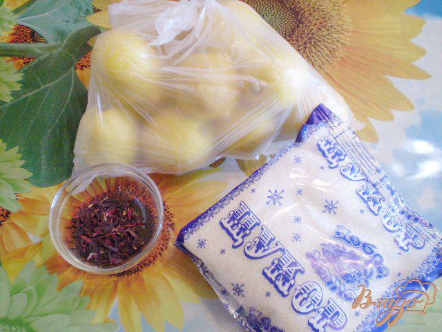 Фото приготовление рецепта: Лимонный компот с суданской розой шаг №1