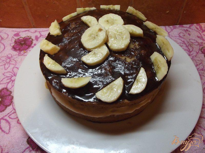 Фото приготовление рецепта: Пирог с банановым кремом шаг №10