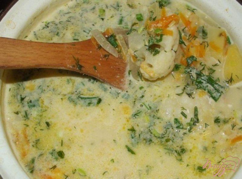 Фото приготовление рецепта: Сливочный суп с цветной капустой шаг №9