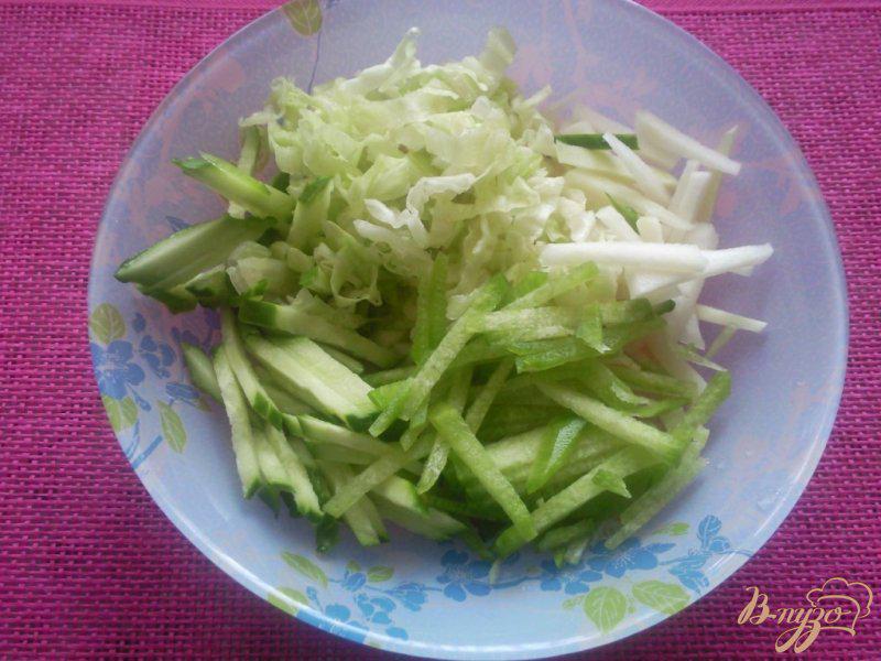 Фото приготовление рецепта: Зеленый салат шаг №2