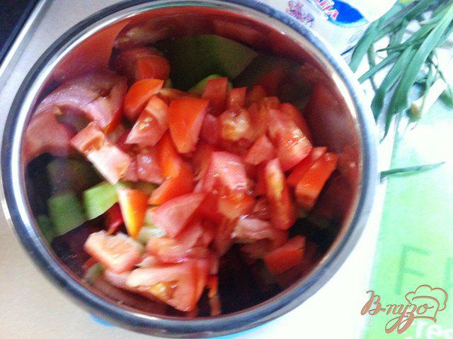 Фото приготовление рецепта: Салат «Красный + Зеленый» шаг №6