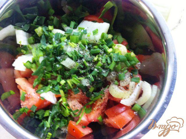 Фото приготовление рецепта: Салат «Красный + Зеленый» шаг №7