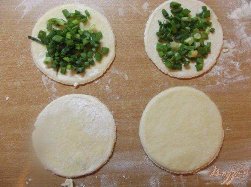 Фото приготовление рецепта: Сухие лепешки с зеленым луком шаг №4