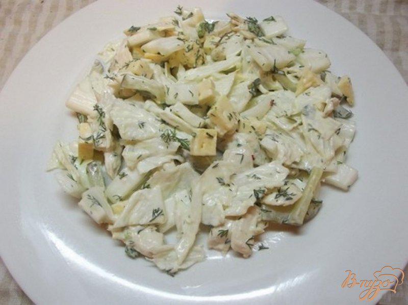 Фото приготовление рецепта: Сырный салат шаг №10