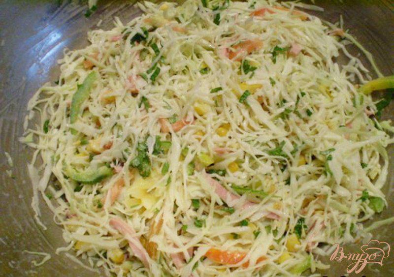 Фото приготовление рецепта: Овощной салат шаг №8