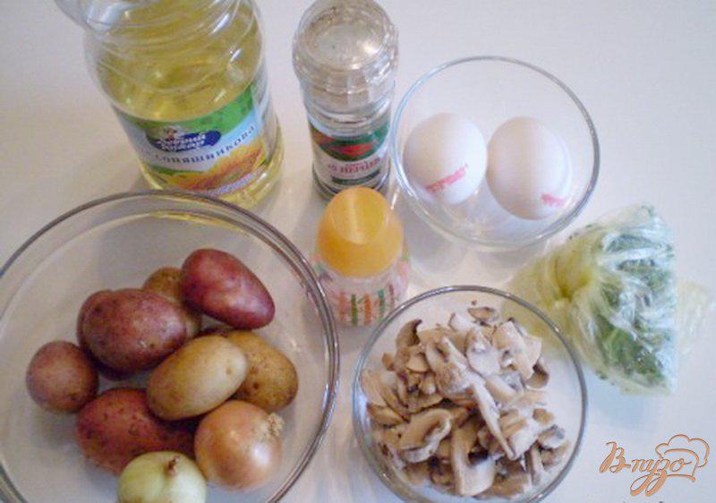 Фото приготовление рецепта: Суп с грибами и омлетом шаг №1