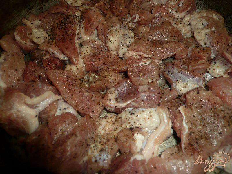 Фото приготовление рецепта: Каша дружба со свининой в духовке шаг №2