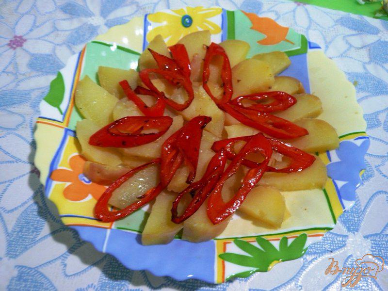 Фото приготовление рецепта: Теплый салат с печенью шаг №6