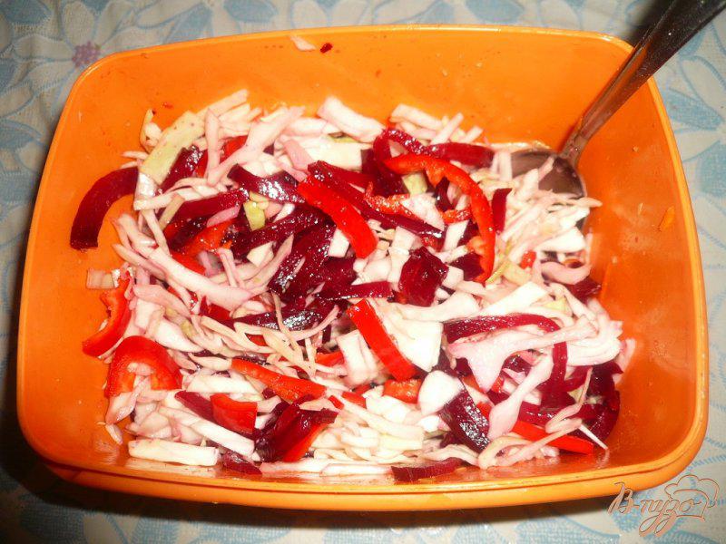 Фото приготовление рецепта: Капустный салат со свеклой шаг №4