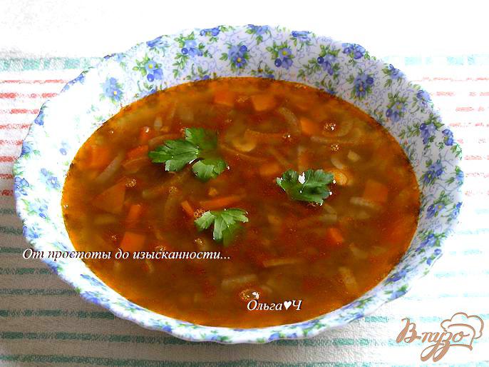 Фото приготовление рецепта: Томатный суп с чечевицей шаг №5