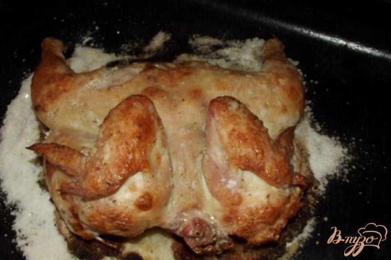 Фото приготовление рецепта: Сочный цыпленок на солевой бане шаг №8