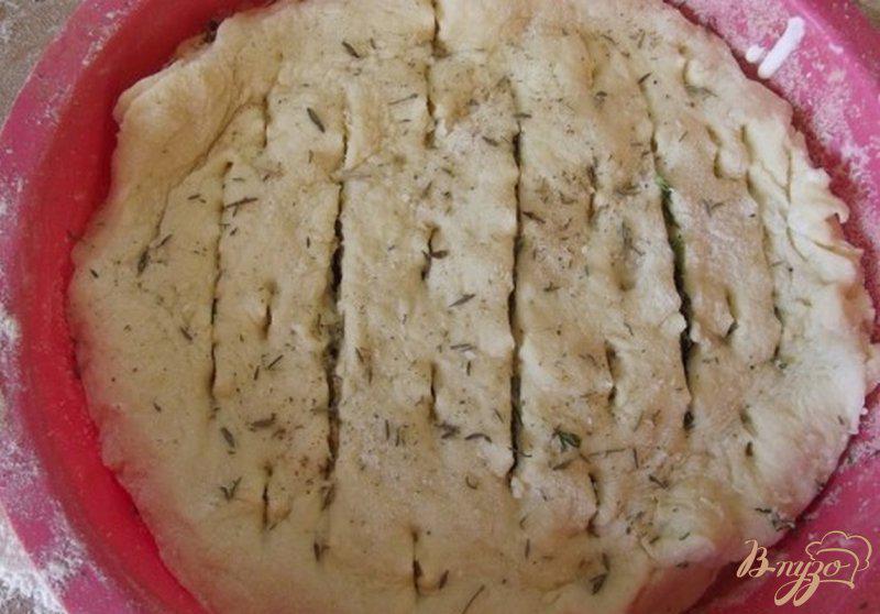 Фото приготовление рецепта: Пирог к обеду с зеленью шаг №10
