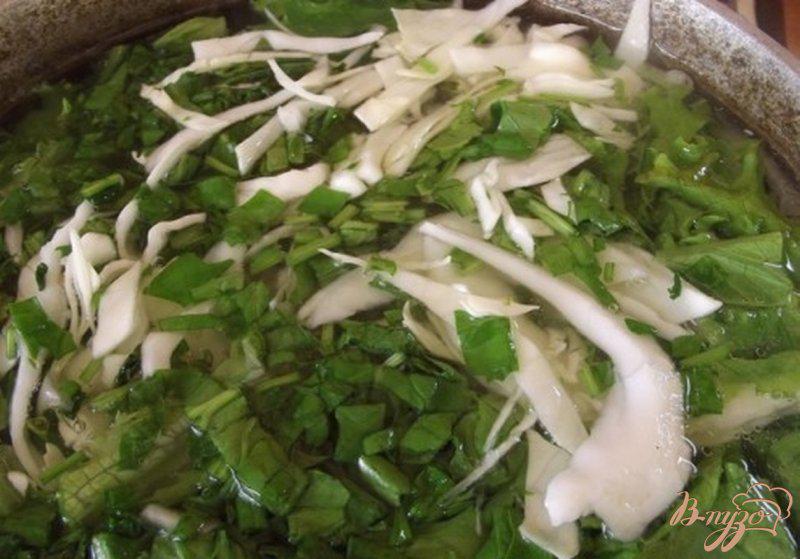 Фото приготовление рецепта: Зеленый суп из листьев салата шаг №7