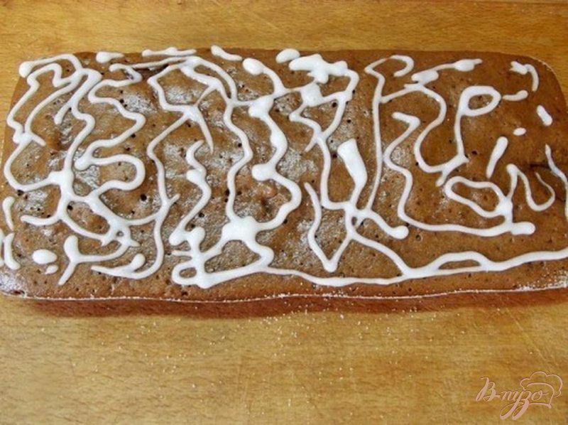 Фото приготовление рецепта: Какао-пирог со сметанным киселем шаг №7