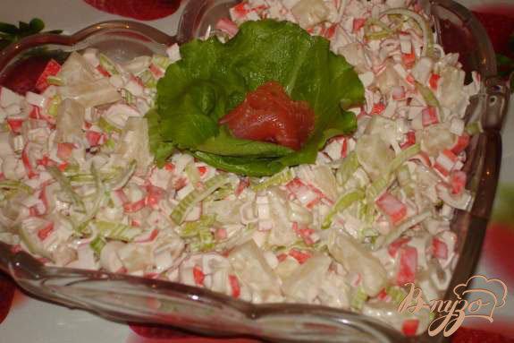 Фото приготовление рецепта: Салат от Натальи Варлей с луком-пореем шаг №5