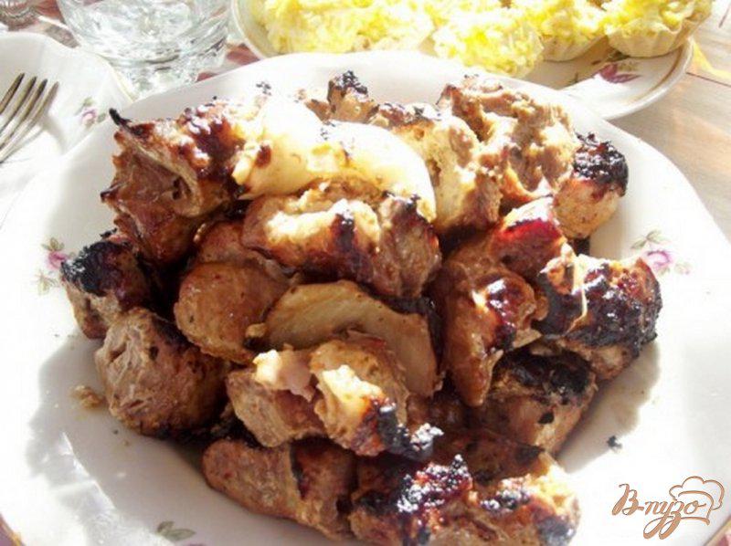 Фото приготовление рецепта: Шашлык из свиной шеи в горчичном маринаде шаг №5