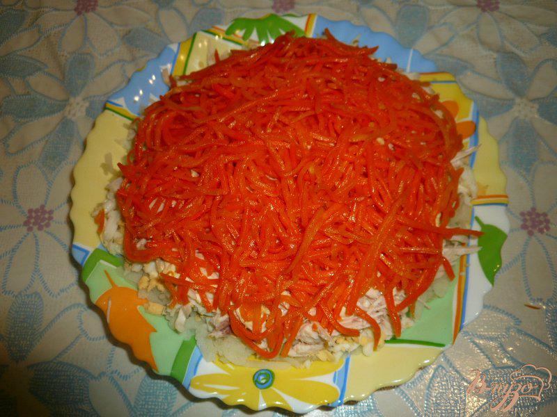 Фото приготовление рецепта: Салат из куриного мяса с морковью по-корейски шаг №8