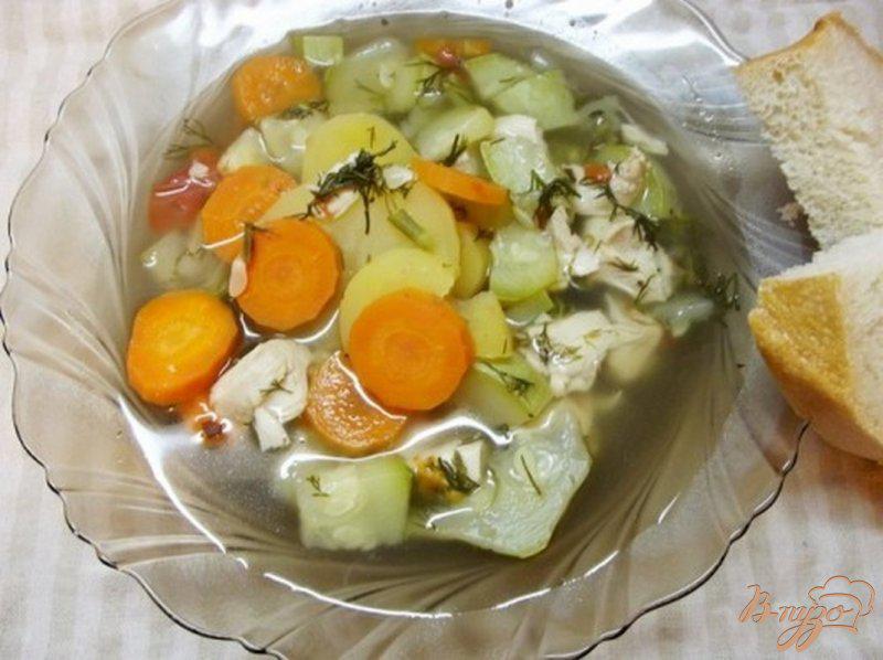 Фото приготовление рецепта: Куриный суп с помидорами шаг №9