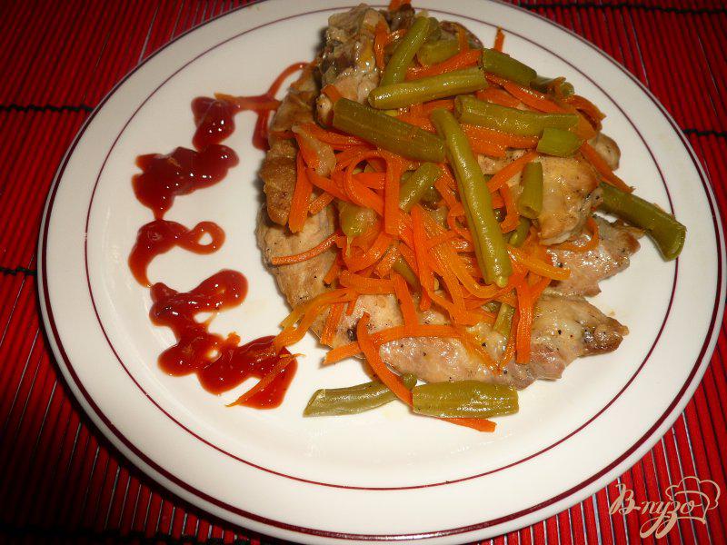 Фото приготовление рецепта: Рагу с морковью и зеленой фасолью шаг №11