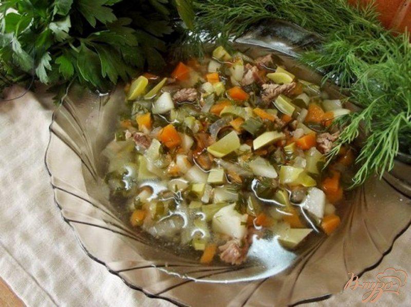Фото приготовление рецепта: Суп из кабачков на говядине шаг №5