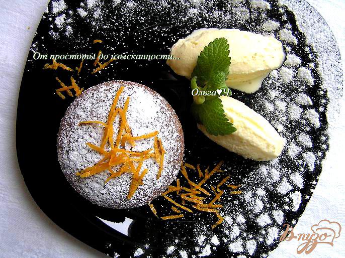 Фото приготовление рецепта: Десерт «Цитрусовый всплеск» или апельсиново-мандариновые брауни с лимонно-лаймовым мороженым шаг №5