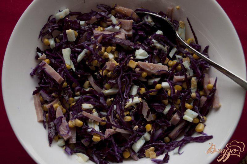 Фото приготовление рецепта: Салат из краснокачанной капусты шаг №5