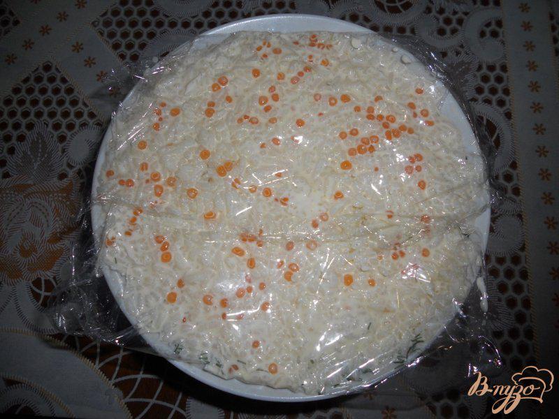 Фото приготовление рецепта: Салат-торт с икоркой шаг №15