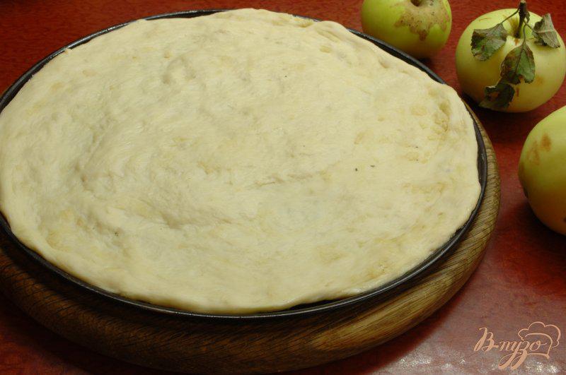 Фото приготовление рецепта: Пицца с яблоками и грецкими орехами шаг №3