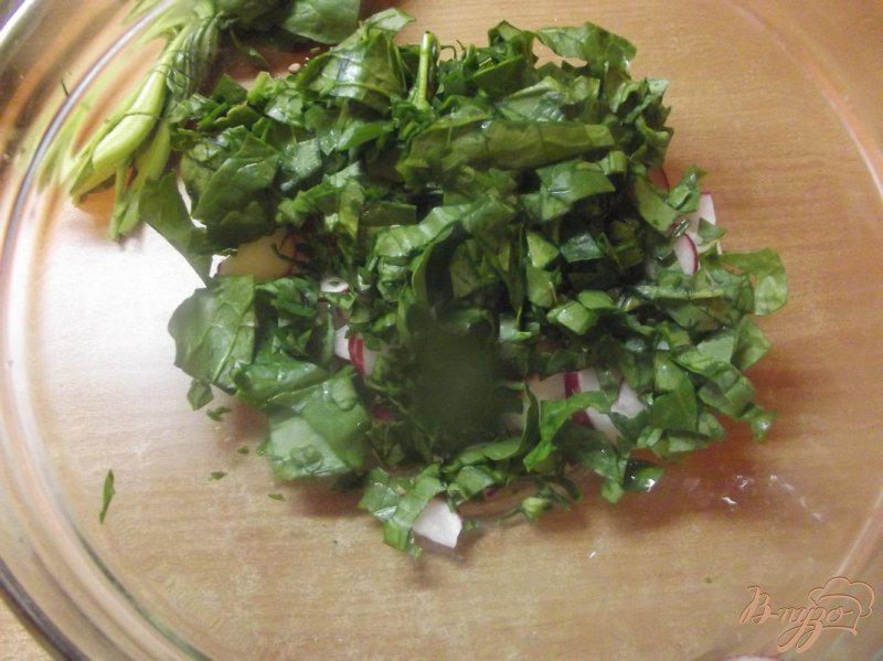 Фото приготовление рецепта: Салат диетический с редисом шаг №2