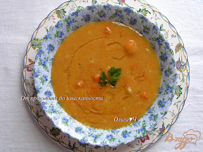 Фото приготовление рецепта: Тыквенный суп с апельсиновым соком шаг №6