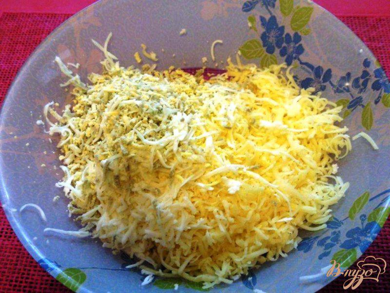 Фото приготовление рецепта: Салат из сыра и яйца шаг №2