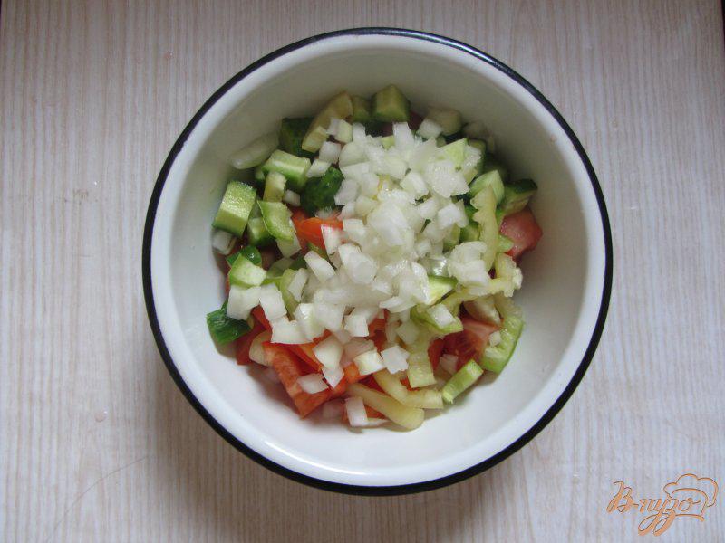 Фото приготовление рецепта: Салат  с салакисом шаг №5