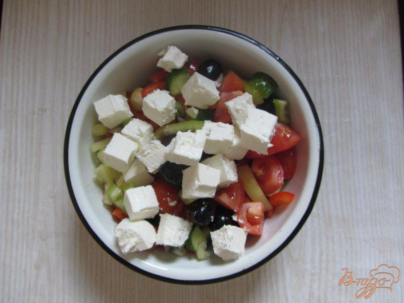 Фото приготовление рецепта: Салат  с салакисом шаг №7