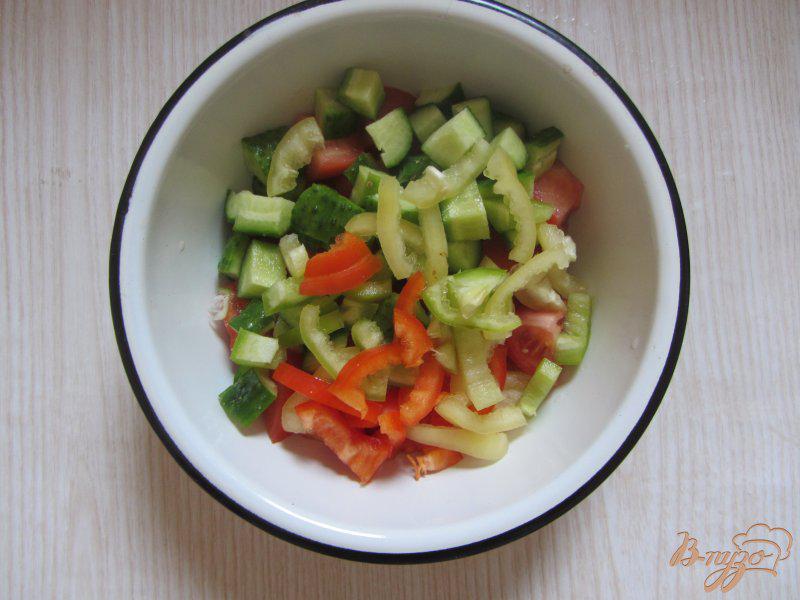 Фото приготовление рецепта: Салат  с салакисом шаг №4