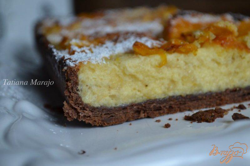 Фото приготовление рецепта: Творожный пирог с апельсинами шаг №11