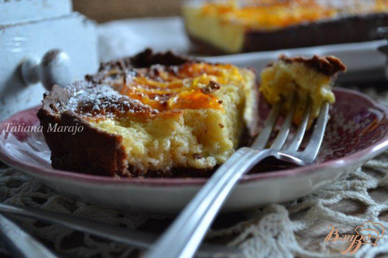 Фото приготовление рецепта: Творожный пирог с апельсинами шаг №12