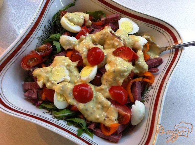 Фото приготовление рецепта: Салат овощной с языком шаг №6