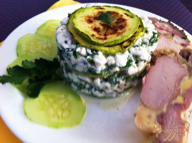 Фото приготовление рецепта: Салат из кабачков и творога шаг №12