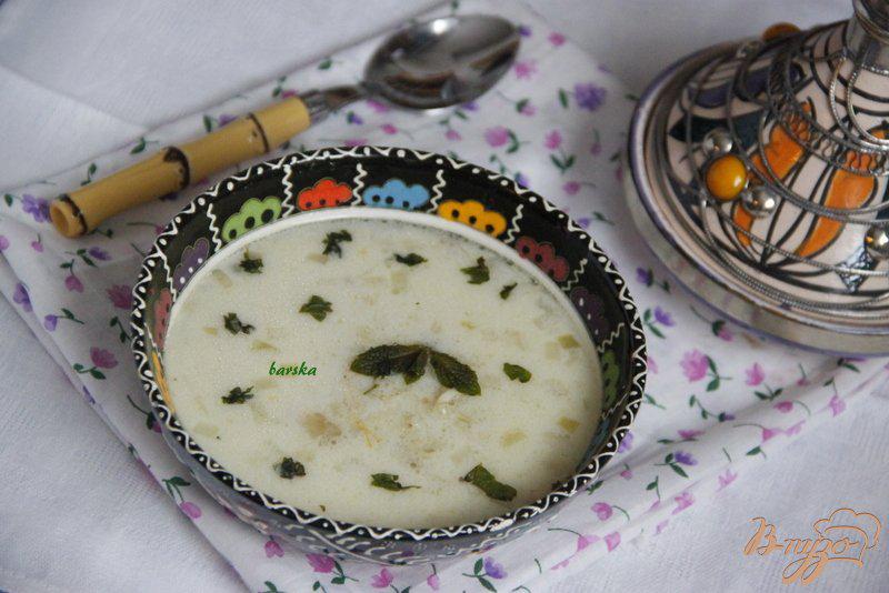 Фото приготовление рецепта: Йогуртовый суп с перловой крупой шаг №5