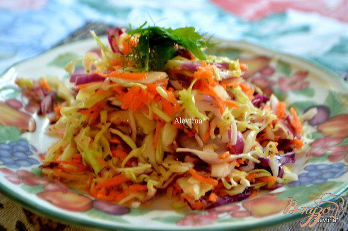Фото приготовление рецепта: Цветной капустный салат с домашней кисло-сладкой заправкой шаг №3
