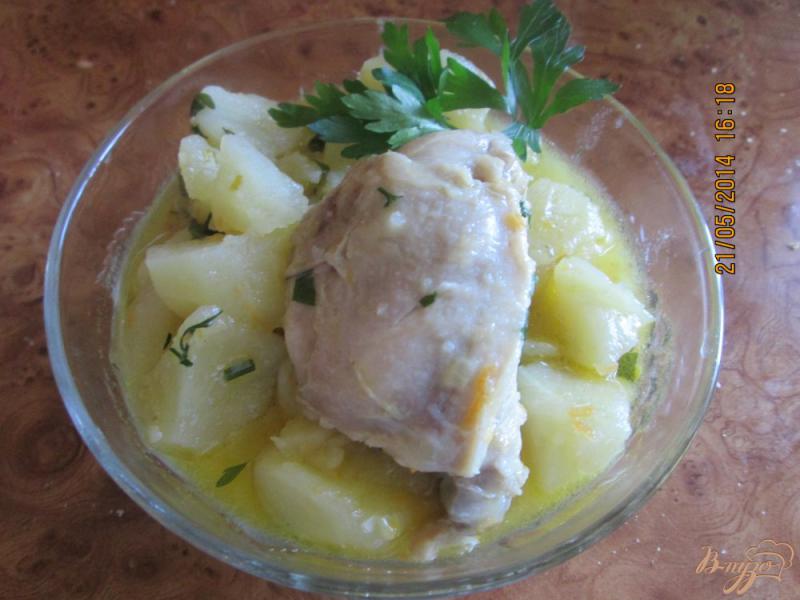 Фото приготовление рецепта: Картошка с куриным мясом шаг №5