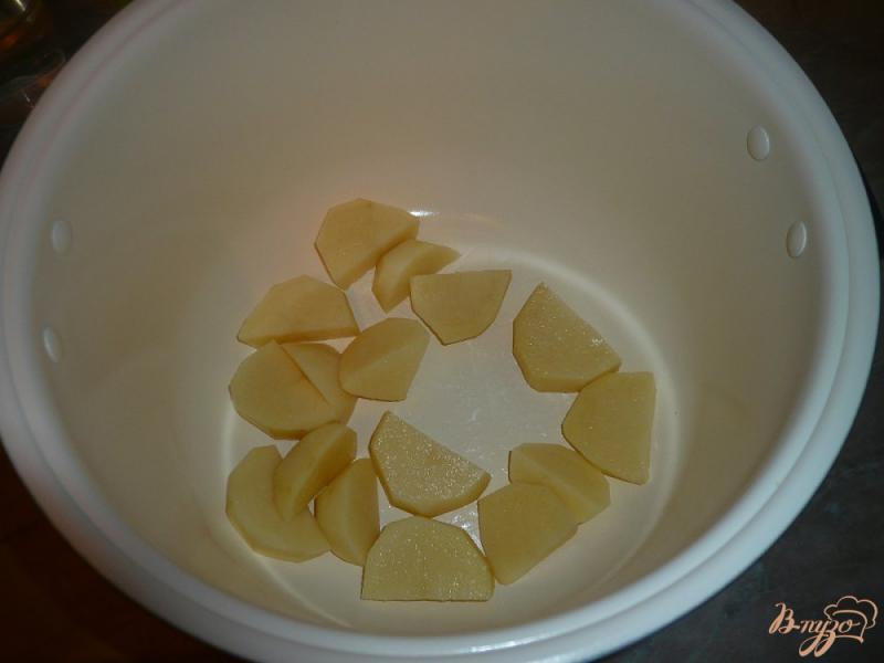 Фото приготовление рецепта: Овощная смесь с картофелем шаг №3