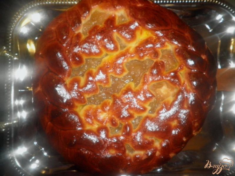 Фото приготовление рецепта: Пирог с яблочным вареньем шаг №7