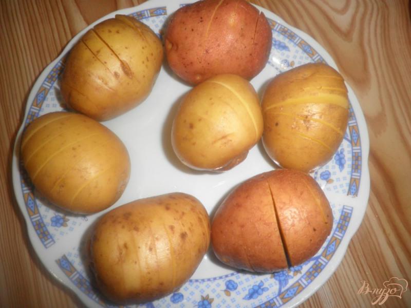 Фото приготовление рецепта: Запеченный картофель с салом шаг №1