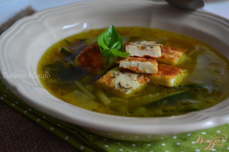 Фото приготовление рецепта: Овощной суп с омлетом шаг №7