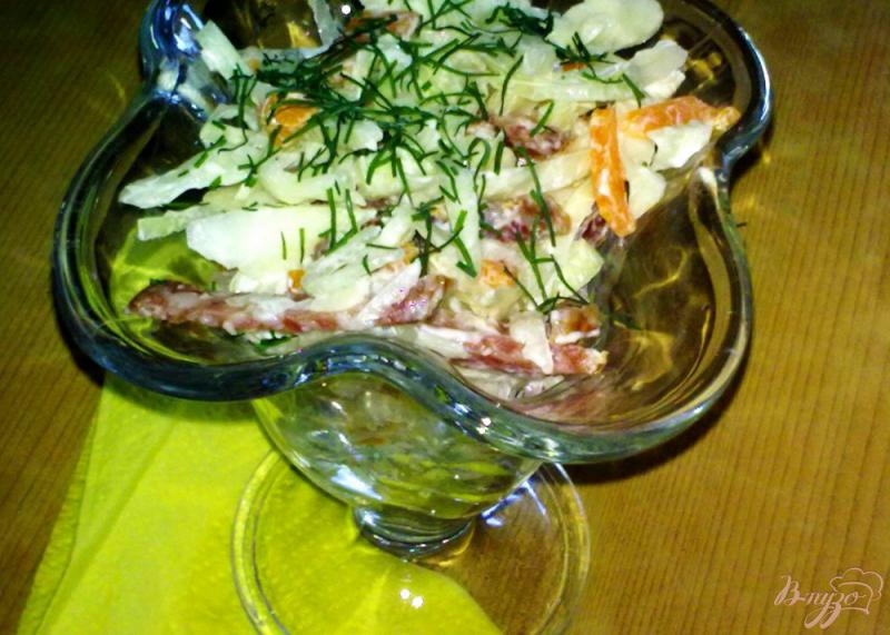 Фото приготовление рецепта: Салат с капустой «Цветной» шаг №6