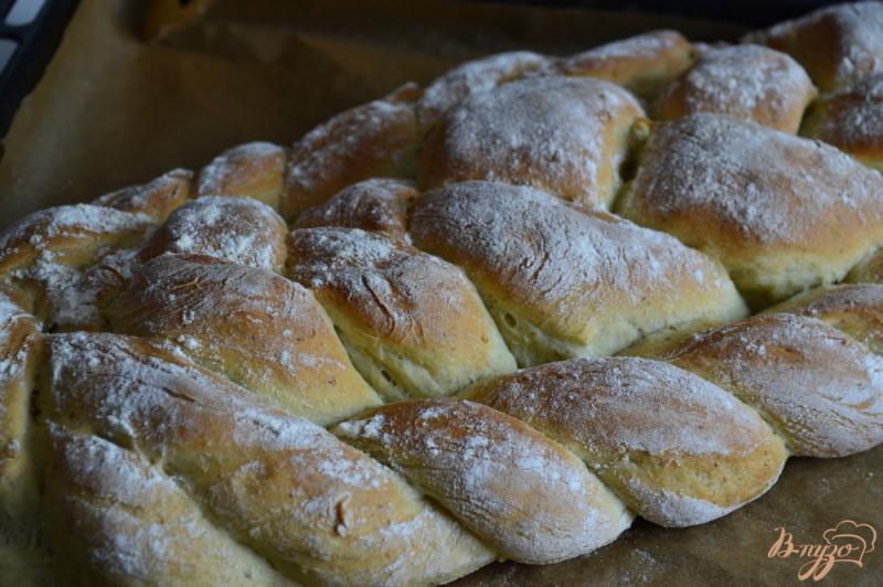 Фото приготовление рецепта: Базиликово-чесночный  хлеб шаг №7