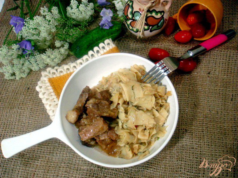 Фото приготовление рецепта: Лазанки с капустой и мясом шаг №15